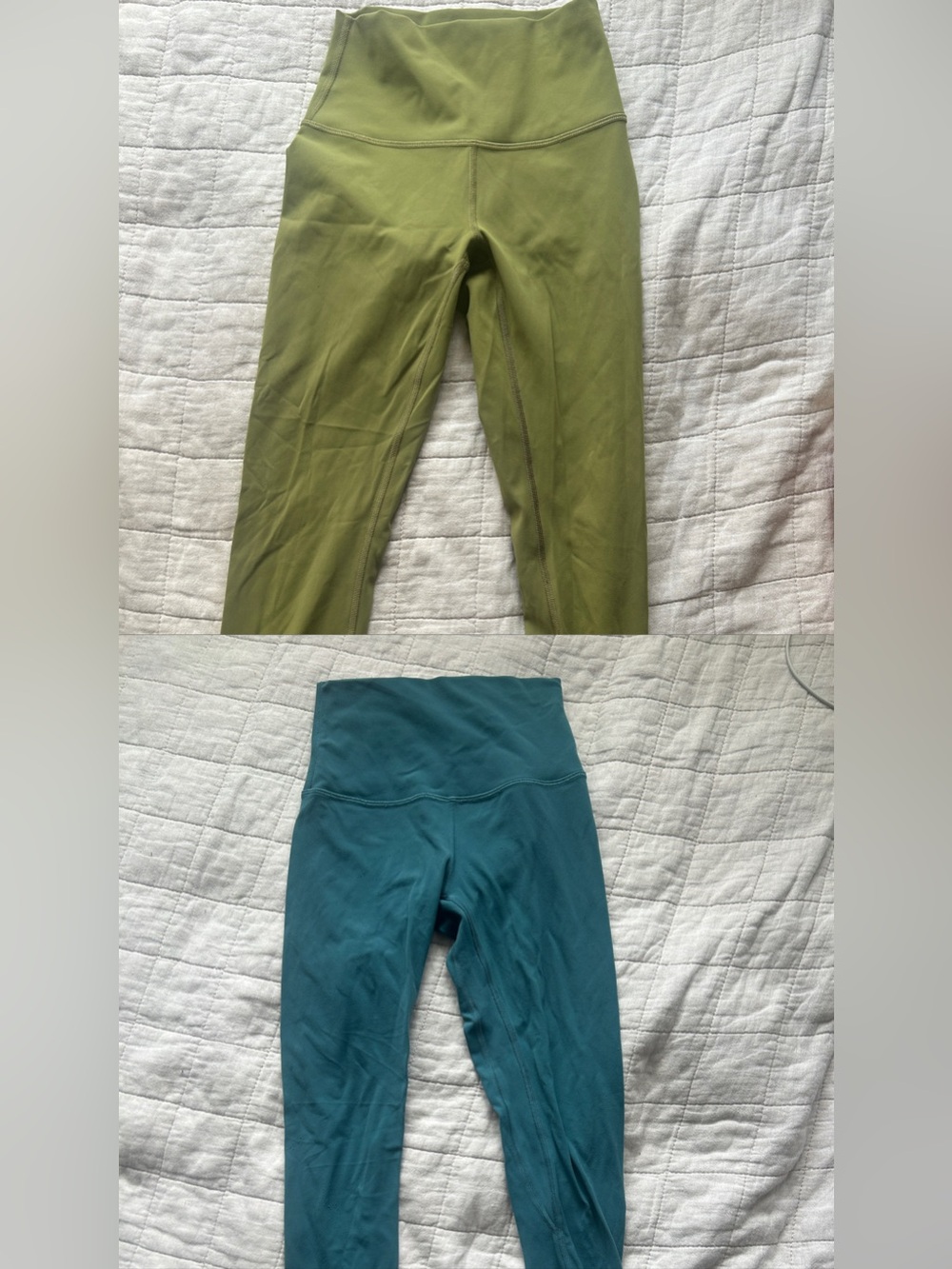2 lululemon athletica Teal and Olive green
High-Waist Leggings